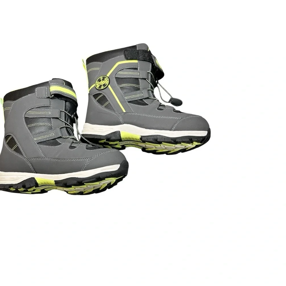 Totes Snow Boots | Women’s Size 8 | Black & Neon Gree - Picture 5 of 10